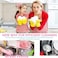 BUYERZONE Silicone Scrubbing Gloves for Dish Washing and Pet Grooming (Free Size, Assorted Colour)