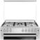 General Supreme Gas Cooking Stove, Size 90 * 60cm, 5 Burners Gas European Made, Supports Pots From Cast Iron, Dual Turbo Fans For Heat Distribution, Steel, Turkish (Installation Not Included)