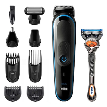 Braun Multi Grooming Kit 9in1 MGK5280 + Razor Wet &amp; Dry Black &amp; Blue