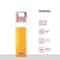 BOROSIL NEO GLASS BOTTLE 550ML PINK