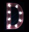 LED Marquee Letter Light Sign Wooden Pink (D) 25cm