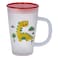 Royalford Fruit Design Frosty Mug With Lid 342ml White