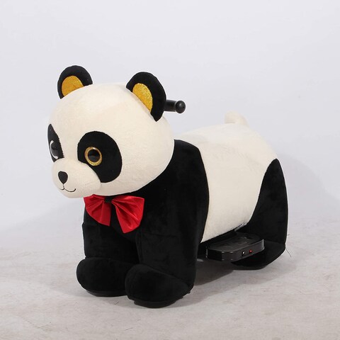 Lovely Baby D8050 Panda Powered Riding Toy, Black/White