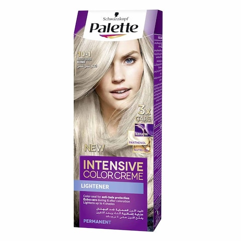 Schwarzkopf Palette Permanent Lightener Intensive Hair Color Cream 10-1 Arctic Silver Blond 50ml