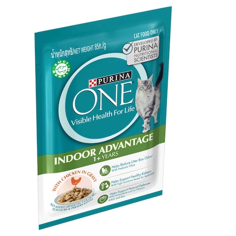 Purina One Indoor Advantage 1+ Years With Chicken In Gravy Cat Food 85g