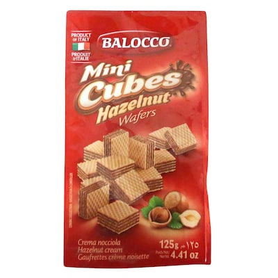 Balocco Mini Cubes Hazelnut Wafers 125G