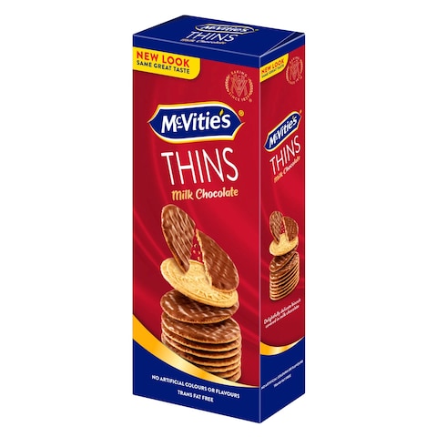 Buy McVities Digestive Thins Milk Chocolate Biscuits 150g in UAE