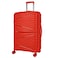 Hard Case Trolley Luggage Set of 3 For Unisex Polypropylene Lightweight 4 Double Wheeled Suitcase With Built In TSA Type Lock Travel Bag KH1005 Red