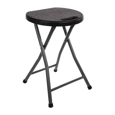 كرسي مينترا معدني قابل للطي - أسود