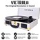 Victrola Journey Vintage Bluetooth Suitcase Vinyl Record Player Portable 3-Speed LP Turntable with Built-in Stereo Speakers Aux-In RCA Out Elegant Color (White)