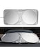 Generic 1 Pcs Reflective Front Sunshade Two Sided - Black/ Silver