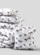 Rishahome 100% Cotton, 6-Piece King Size Comforter Set, 1 Comforter + 1 Fitted Sheet + 2 Large Pillow Cases + 2 Medium Pillow Cases, Apron