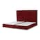 In House Janwa Velvet Bed Frame - Queen - 200x160 cm - Burgundy