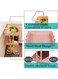 3 Tier Utility Rolling Storage Cart With Handles And Lockable Wheels Pink 43x36x86.5cm