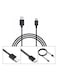 3-Pin Charging Adapter For Samsung Note 8/Note 9/S8/S8+/S9/S9+/S10/S10+ With Type-C Charging Cable Black
