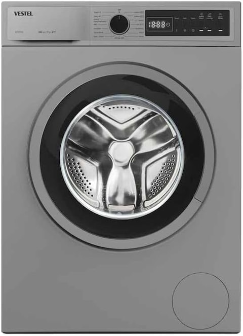 Vestel 7kg Front Load Washing Machine, 1000 RPM, ESMA Certified, A++ Energy, 15 Programmes, Giant &amp; Full Openning Door (180 Degree Openning), W710T2-DSS - 1 Year Full Warranty &amp; 5 Year Motor Warranty