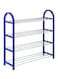 Generic 4-Tier Shoe Rack Silver/Blue