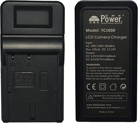 DMK Power BP-511 1560mAh Batteries with TC1000 LCD Charger Compatible with Canon EOS 5D 50D 40D 20D 30D 10D Digital Rebel 1D D60 300D D30 etc,