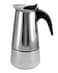 4 Cup Brew-fresh Stainless Steel Italian Style Espresso Coffee Maker for Use on Gas Electric and Ceramic Cooktops