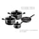 Tefal Dark Stone Super Cook Cookware Set Black 7 PCS