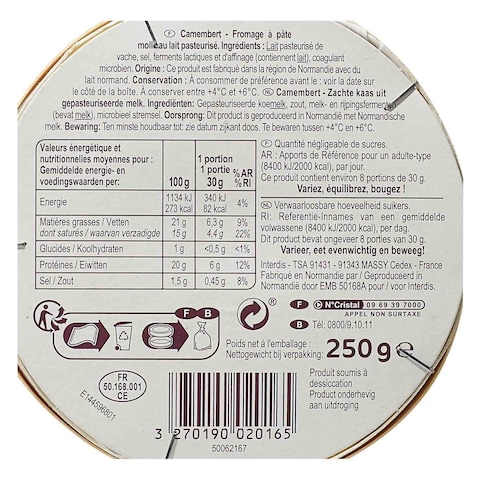 Carrefour Le Camembert Cheese 250g