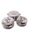 Maxima set of 3-piece engraved steel containers (1, 1.5 and 2.5) litres