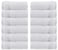 White Classic WhiteClassic Luxury Cotton Washcloths - Large Hotel Spa Bathroom Face Towel | 12 Pack