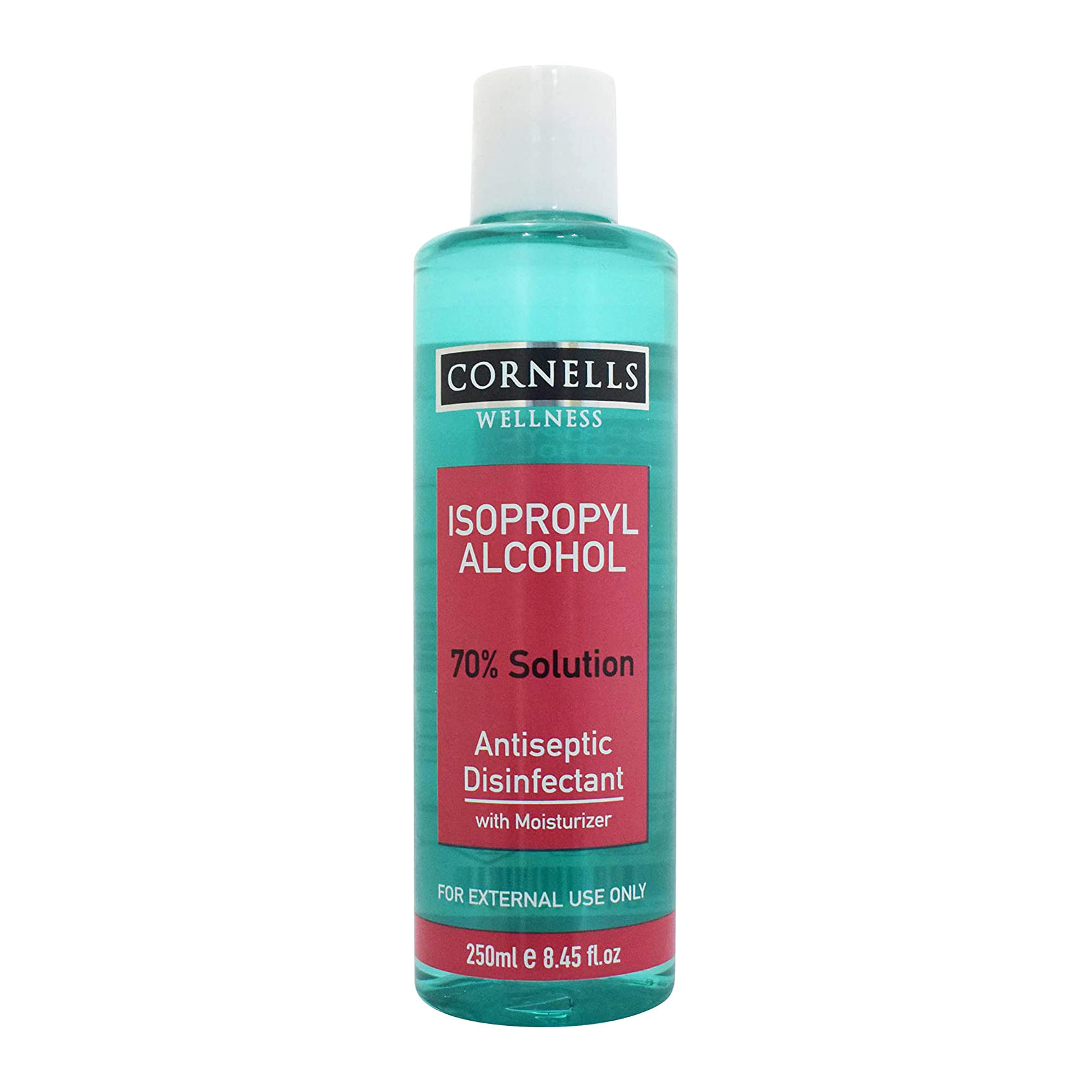 Cornells Wellness Isopropyl Alcohol 70% Solution Antiseptic Disinfectant Blue 250ml