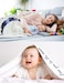 ESSEN Baby Monthly Milestone Blanket Girl Newborn Baby Shower Gift (21x15x8) - Blue