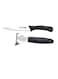Royalford 2-Piece Utlity Knife Set Black/Silver 26Cm