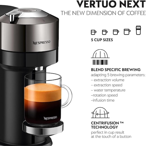 Nespresso Vertuo Next Metallic Coffee Machine- UAE Version