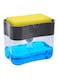 Sapu 2-In-1 Soap Detergent Dispenser With Sponge Holder Clear/Black 5.1X3.35X3.5Inch
