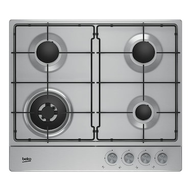 Beko Built-In Hob Gas 60 Cm, HIAW64223SXL, Stainless Steel, 1 Year Manufacturer Warranty