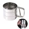 Generic Baking Stainless Steel Shaker Sieve Cup Mesh Crank Flour Sifter With Measuring Scale Mark For Flour Icing Sugar