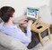 Foldable Wooden Laptop Stand, Adjustable Bamboo Laptop Table Sofa Bed Office Laptop Stand Holder Breakfast Serving Bed Tray, Adjustable Viewing Angle, Cup Holder (55 * 35cm)