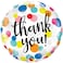 Qualatex Round Foil Thank You Dots Upon Dots Foil Balloon- 18 Inch Size- Multicolor