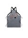 MIBRU Apron Barista Fabric With Comfort Pockets And Gray Expandable Straps
