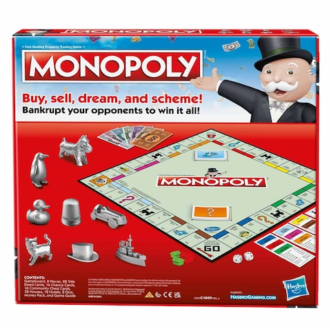 Hasbro C1009 Classic Monopoly Board Game 8+ Years