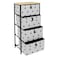 Cosmoplast Paris Prix 4 Drawers Storage Unit Black and White 93x45x30cm