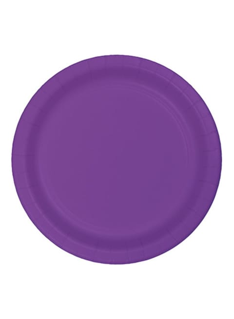 24-Piece 7inch Purple Paper Plates