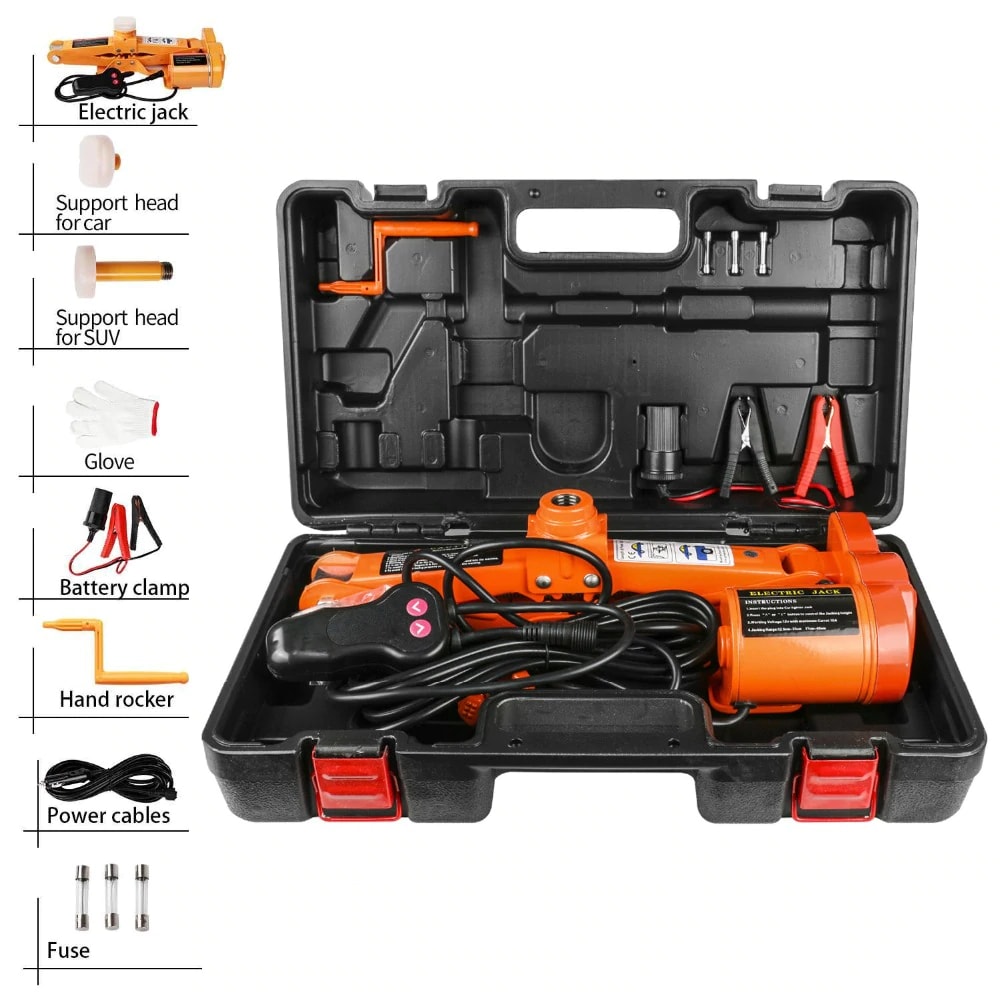 Electric Car Floor Jack 3 Ton All-in-one Automatic 12v Scissor Lift Jack for Tire Change Replacement