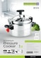 Royalford 7 L Aluminum Pressure Cooker- Rf11174, Equipped With Multi-Safety Device And Unique Pressure Indicator, Durable Aluminum Alloy Construction With Firm Handles, Compatible With Gas, Silver