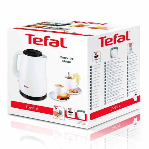 Tefal KO150127 Delphin Kettle 2400W 1.5L White