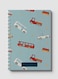 Lowha Spiral Notebook With 60 Sheets And Hard Paper Covers With Bus &amp; Cars Design, For Jotting Notes And Reminders, For Work, University, School