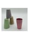 Almufarrej 4-Piece Plastic Cup Set Multicolour 250ml