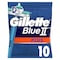 Gillette Blue II Plus Disposable Razors - 10 Razors