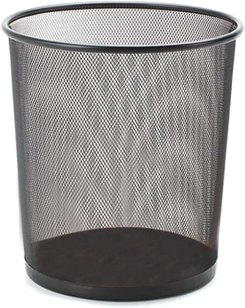 Generic Fis Wire Mesh Waste Baskets Round Net Type, Black Color, Height 27 cm, Fswab83515