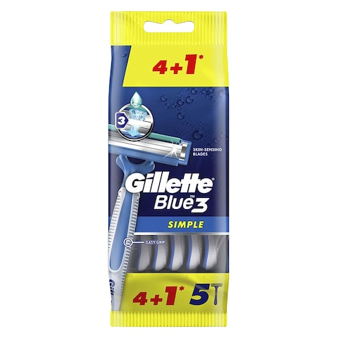 GILLETTE RAZOR BLUE III PLUS 4+1