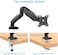 Ntech Black Single Monitor Stand Articulating Gas Spring Monitor Arm, Adjustable Vesa Mount Desk Stand With Clamp And Grommet Base, Fits 13 To 27 Inch Vesa 75X75, 100X100