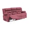 In House Velvet Triple Recliner Chair - Dark Pink - NZ30